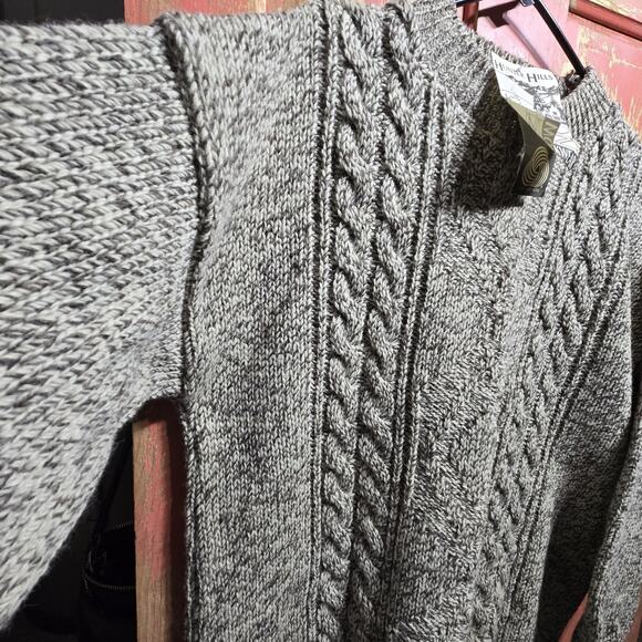 RARE VTG NWT Hunter Hills New Zealand New Wool Natural Cable Knit Sweater MEDIUM - Picture 11 of 14